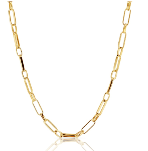 Silver Filled Squared Paperclip Small 1+1