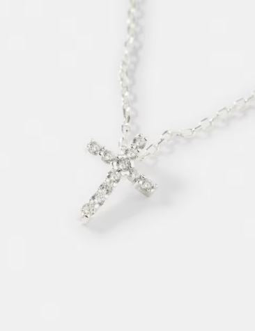 Cross Cubic Zirconia Earrings and Necklace Set