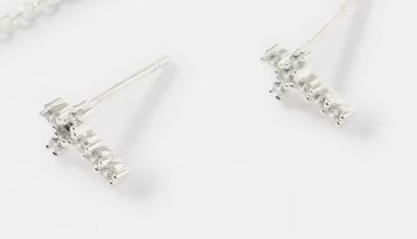 Cross Cubic Zirconia Earrings and Necklace Set