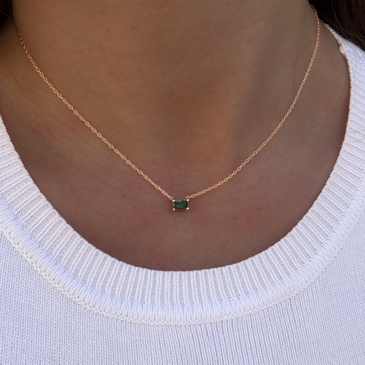 Emerald Zirconia Necklace
