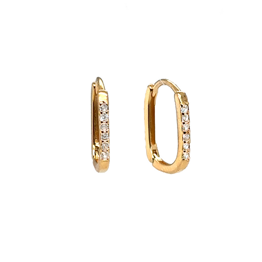 Square Zirconia Huggies