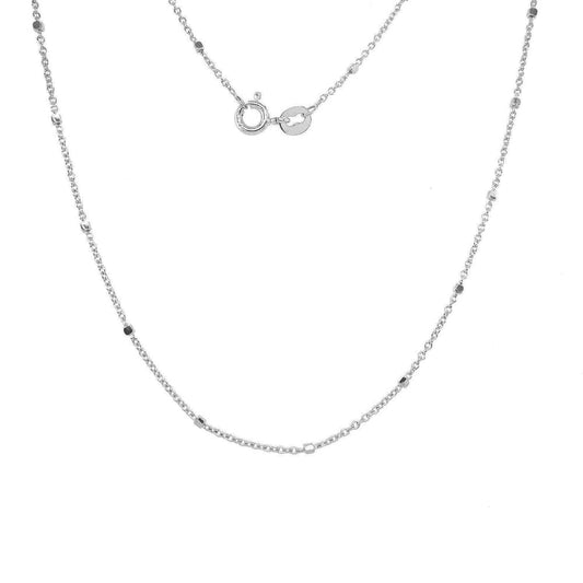 CABLE SQUARE BALL NECKLACE - Paddington Jeweller - Ojco