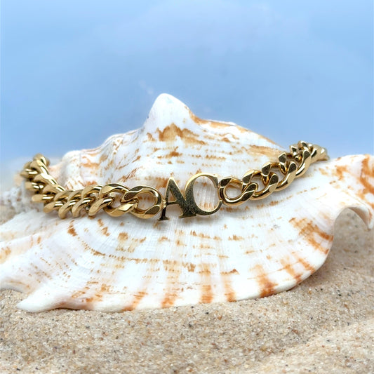 Gema Necklace with Initial