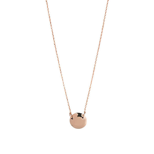Galeiras 9kt rose gold double disc pendant - Paddington Jeweller - OJ Co