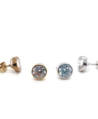 Cubic 6mm Bezel Set Stud Earrings 9kt Gold | Iluka Jewellery