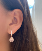 Rose Quartz Tear Drop Earrings