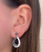 Lunar Drop Cubic Silver Earrings