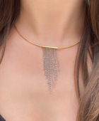 Geometric Tassel Bar Necklace