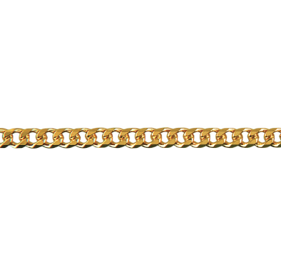 Bevelled Chain Diamond Cut Curb Chain 4.1mm Gold | Iluka Jewellery