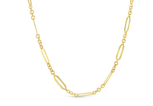 Flat Fancy Paperclip Chain 3.5mm 9kt Gold| Iluka Jewellery