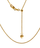 Italian 1.10mm Cable Slider Gold Chain| Iluka Jewellery