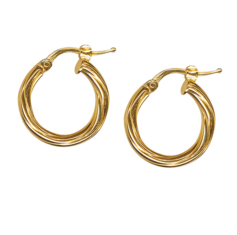 Italian Twist Hoop Gold | Iluka Jewellery