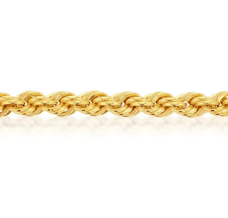 Hollow Rope Chain 3.4MM Gold | Iluka Jewellery