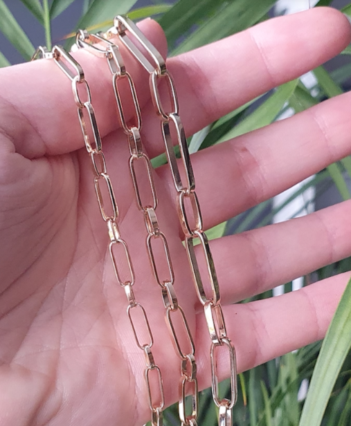 Silver Filled Squared Paperclip Small 1+1