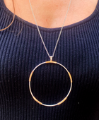 Shimmering Open Circle Necklace