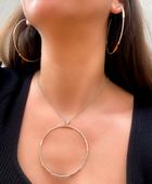 Shimmering Open Circle Necklace