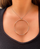 Shimmering Open Circle Necklace