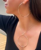 Shimmering Open Circle Necklace