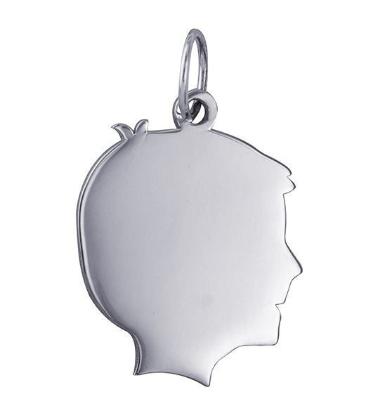 Boy-shaped Pendant For Engraving - 14x18mm