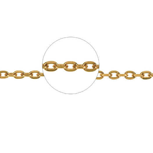 Diamond Cut Cable Chain 1.2mm Gold | Iluka Jewellery