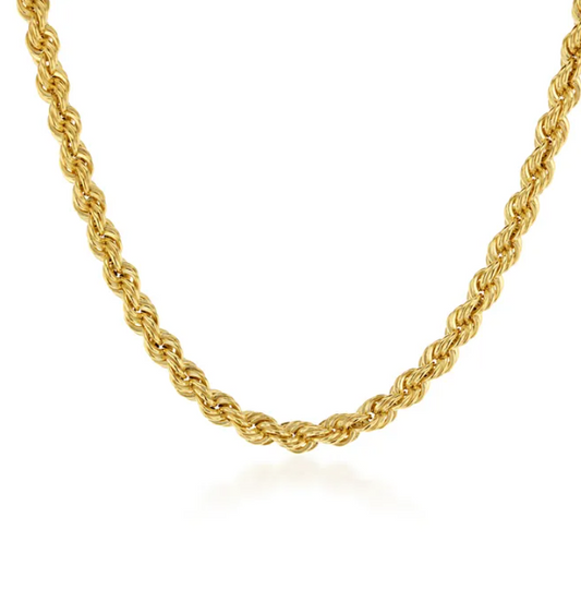 Hollow Rope Chain 3.4MM Gold | Iluka Jewellery