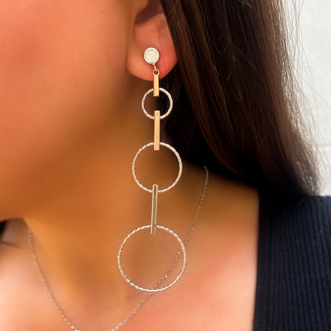 Mariona 3 Tier Circle Earrings