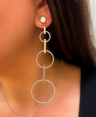 Mariona 3 Tier Circle Earrings