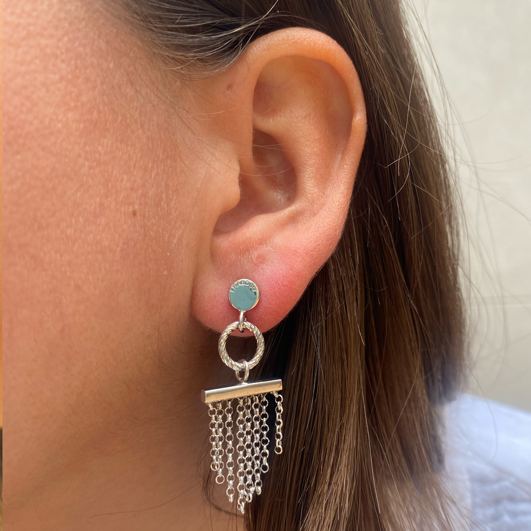 Geometric Tassel Earrings