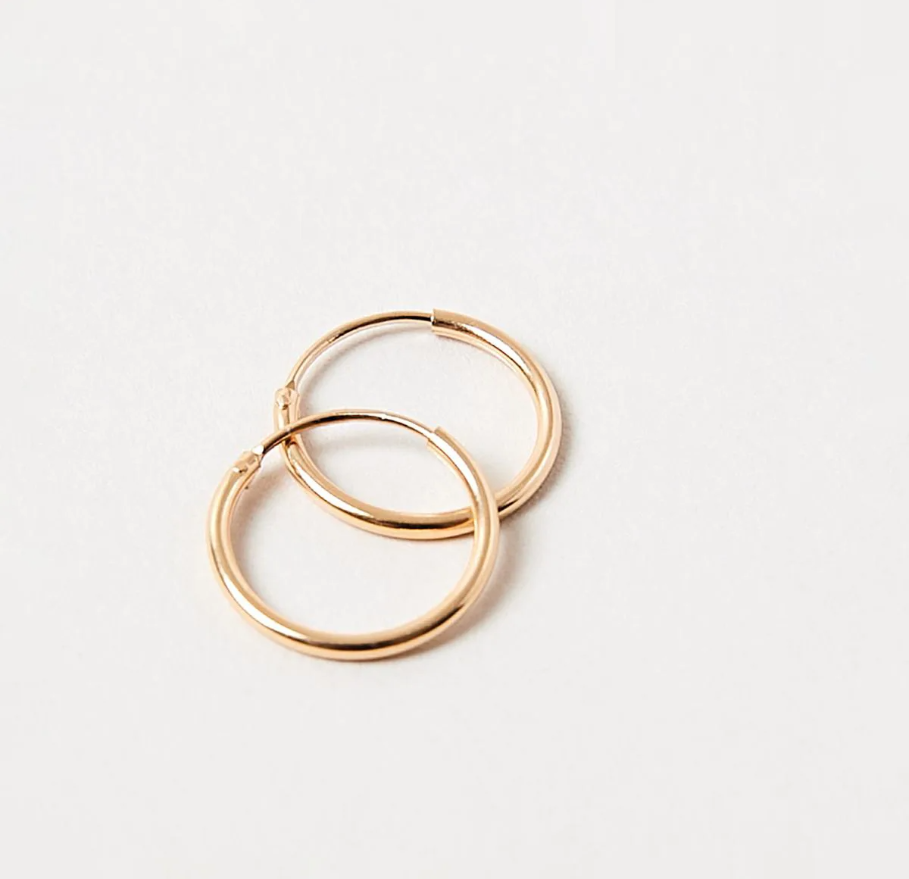 Hoops Gold Plated Sterling Silver