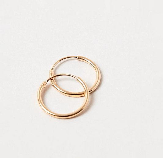 Hoops Gold Plated Sterling Silver