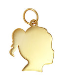 Girl-shaped Pendant For Engraving 16x17mm