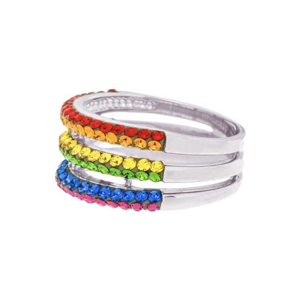 Swarovski Rainbow Six Band Ring | Iluka Jewellery