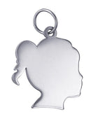 Girl-shaped Pendant For Engraving 16x17mm