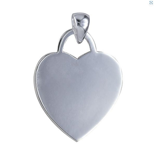 Heart-shaped Pendant For Engraving - 24x19mm