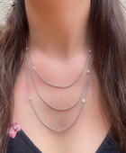 Three Layered Silver Necklace