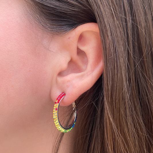 Swarovski Rainbow Hoops