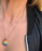 Rainbow Swarovski Crystal Tear Necklace | Iluka Jewellery