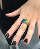 Swarovski Raimbow Bulging Ring | Iluka Jewellery