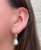 Art Deco Cubic Tear Earrings