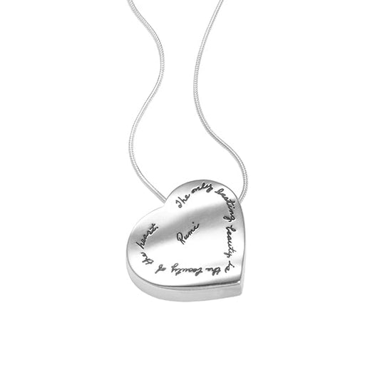 Lasting Beauty Rhythmic Heart Silver Pendant