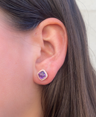 Amethyst Rose Earrings