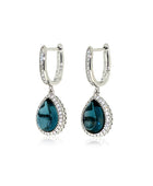 London Blue Topaz & Cubic Silver Earrings | Iluka Jewellery