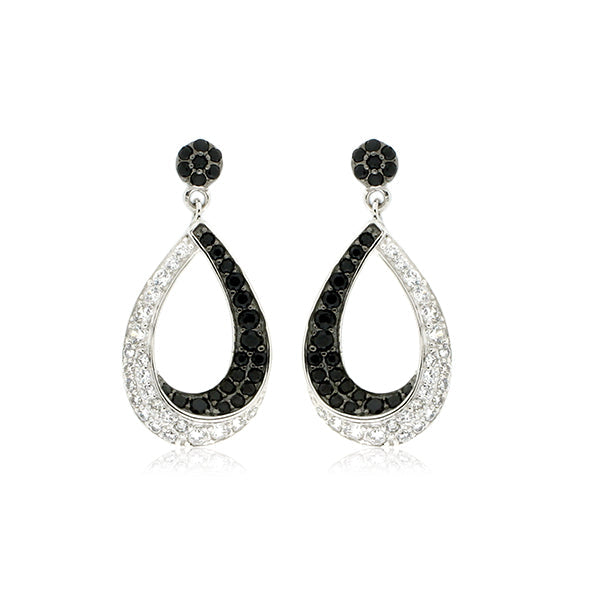 Lunar Drop Cubic Silver Earrings | Iluka Jewellery