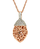 Cubic Zirconia Regal Silver Pendant & Chain