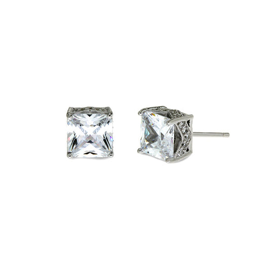 Cubic Zirconia Claw Silver Set Studs | Iluka Jewellery