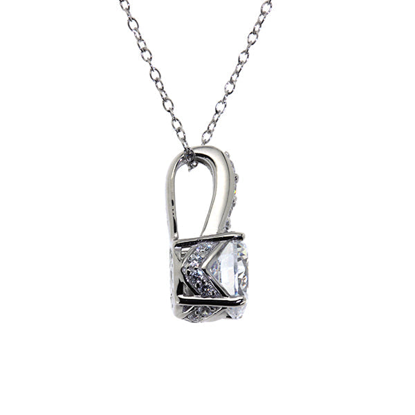 Cubic Zirconia Claw Silver Set Pendant | Iluka Jewellery