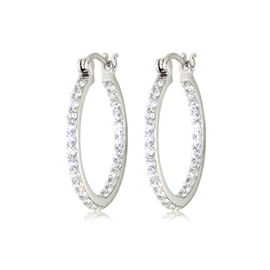 3ct Hoops Day & Night Sterling silver | Iluka Jewellery