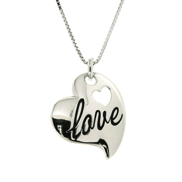 Hearth Love Silver Pendant and Chain| Iluka Jewellery