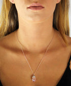 Cubic Zirconia Regal Silver Pendant & Chain