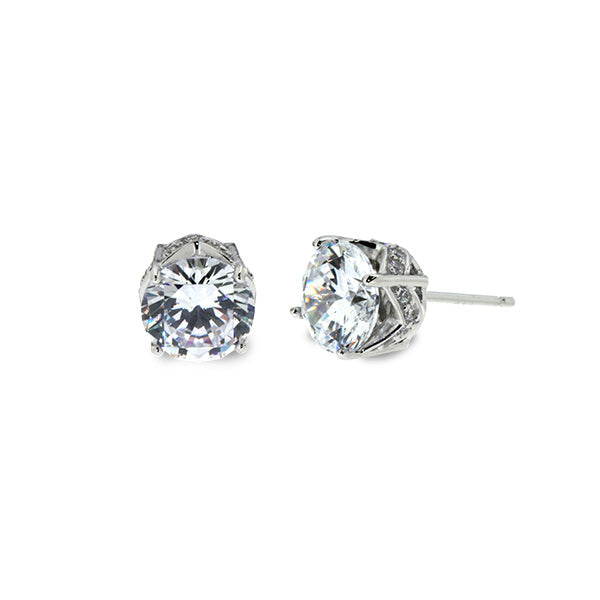 Cubic Zirconia Claw Silver Set Stud | Iluka Jewellery